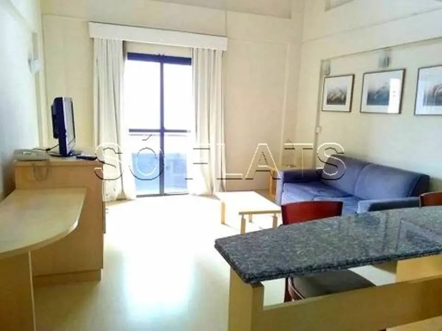 Foto 1 de Flat com 1 Quarto para alugar, 53m² em Moema, São Paulo