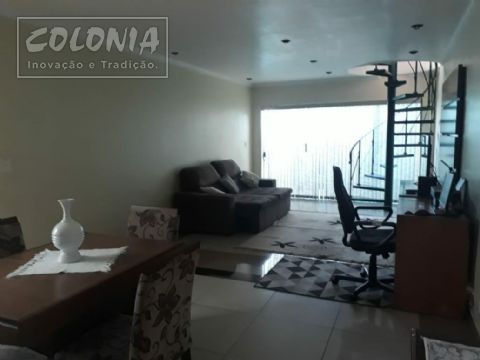Foto 1 de Sobrado com 3 Quartos à venda, 155m² em Parque Jacatuba, Santo André