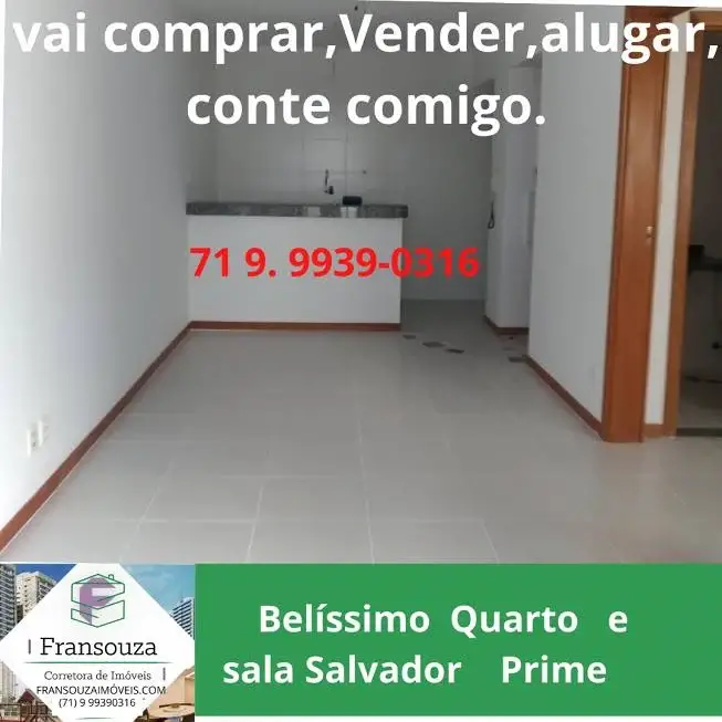 Foto 1 de Apartamento com 1 Quarto para alugar, 48m² em Caminho Das Árvores, Salvador