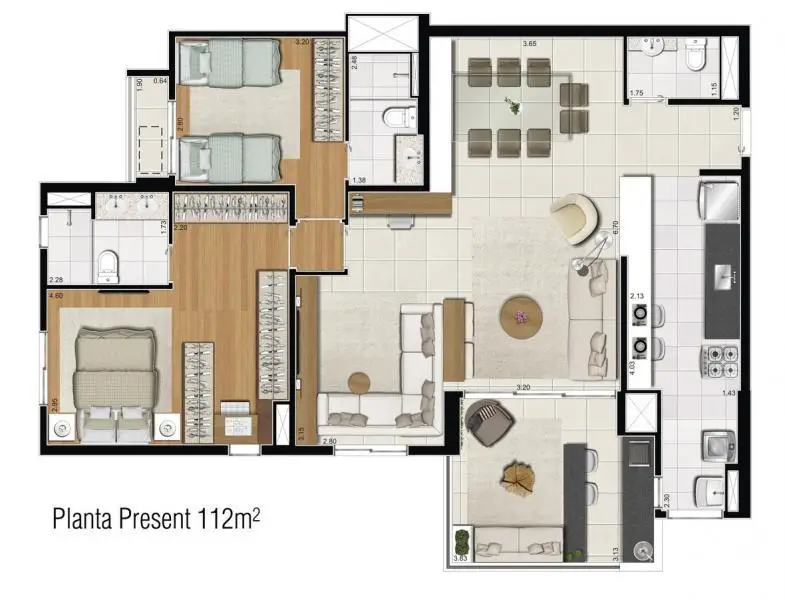 Foto 4 de Apartamento com 2 Quartos à venda, 112m² em Melville Empresarial Ii, Barueri