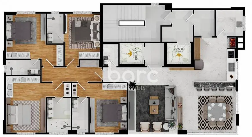 Foto 5 de Apartamento com 4 Quartos à venda, 215m² em Centro, Balneário Camboriú