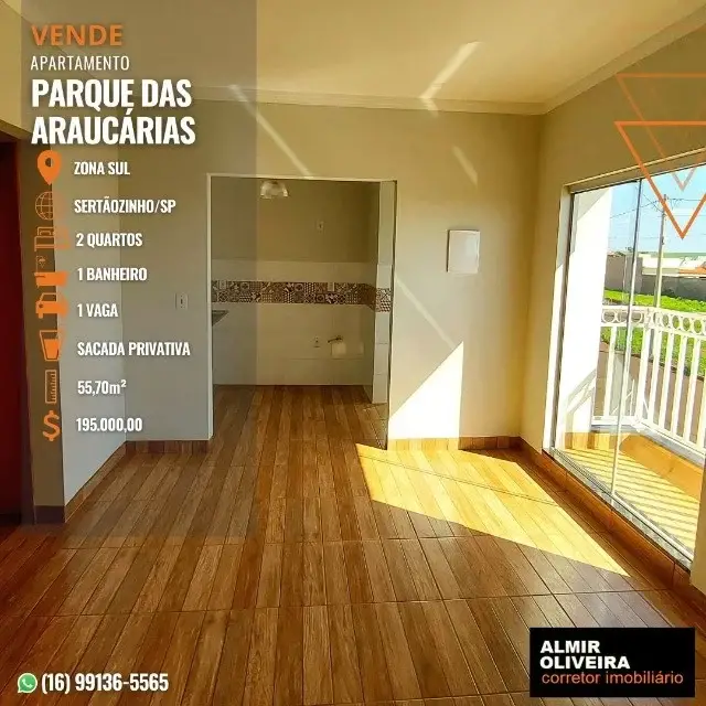 Foto 1 de Apartamento com 2 Quartos à venda, 56m² em Jardim Sumare, Sertãozinho