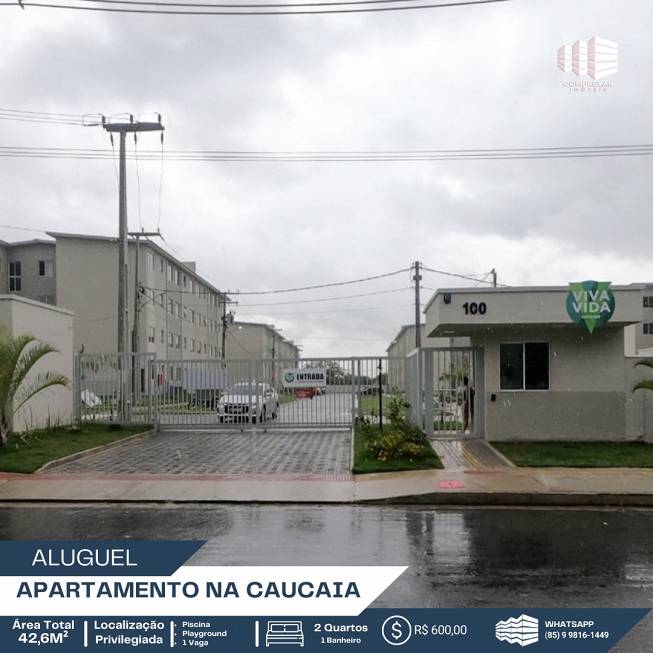 Foto 1 de Apartamento com 2 Quartos para alugar, 42m² em Padre Júlio Maria, Caucaia