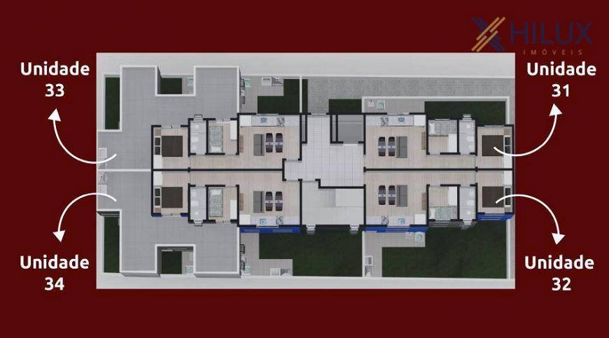 Foto 5 de Apartamento com 2 Quartos à venda, 35m² em Cajuru, Curitiba