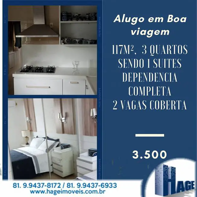 Foto 1 de Apartamento com 3 Quartos para alugar, 117m² em Boa Viagem, Recife