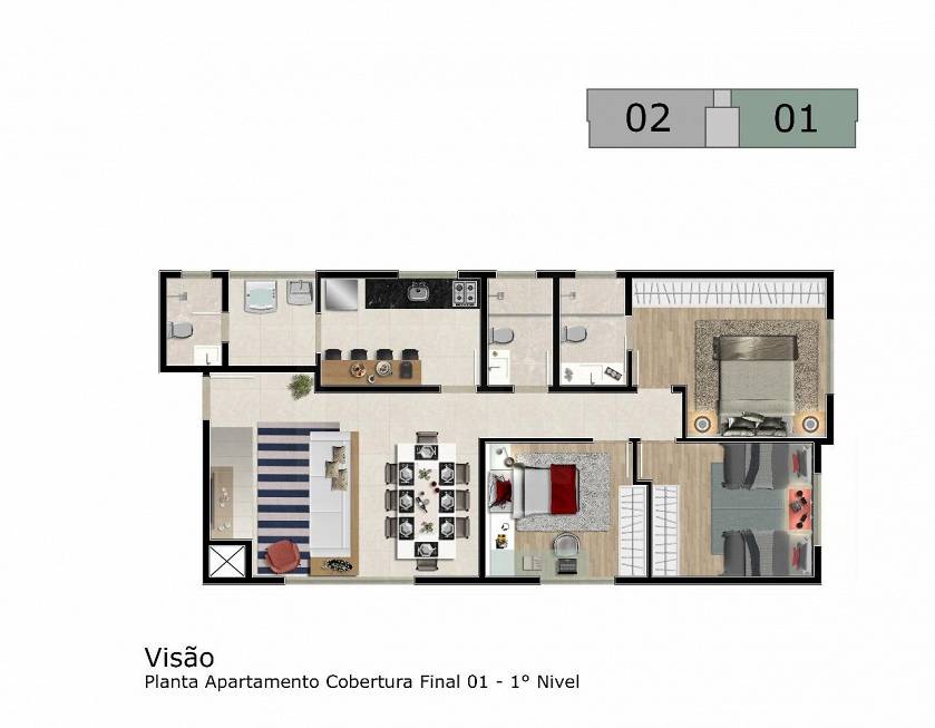 Foto 4 de Apartamento com 3 Quartos à venda, 81m² em Fernão Dias, Belo Horizonte