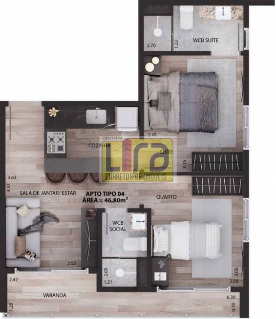 Foto 3 de Apartamento com 1 Quarto à venda, 29m² em Tambauzinho, João Pessoa
