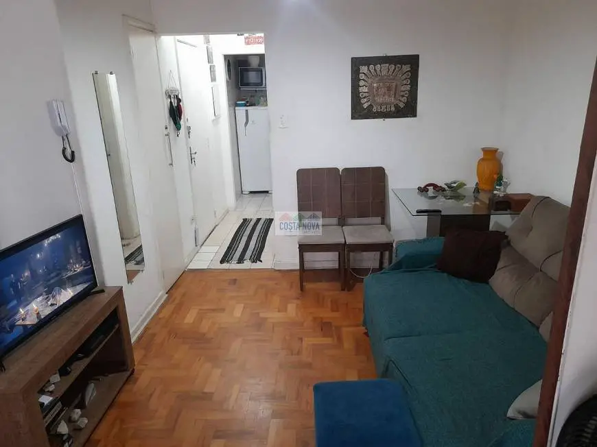Foto 1 de Apartamento com 1 Quarto à venda, 46m² em Centro, São Vicente