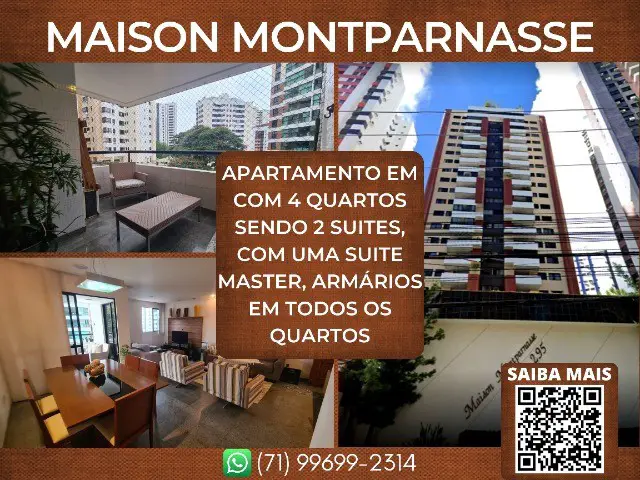 Foto 1 de Apartamento com 4 Quartos à venda, 153m² em Pituba, Salvador