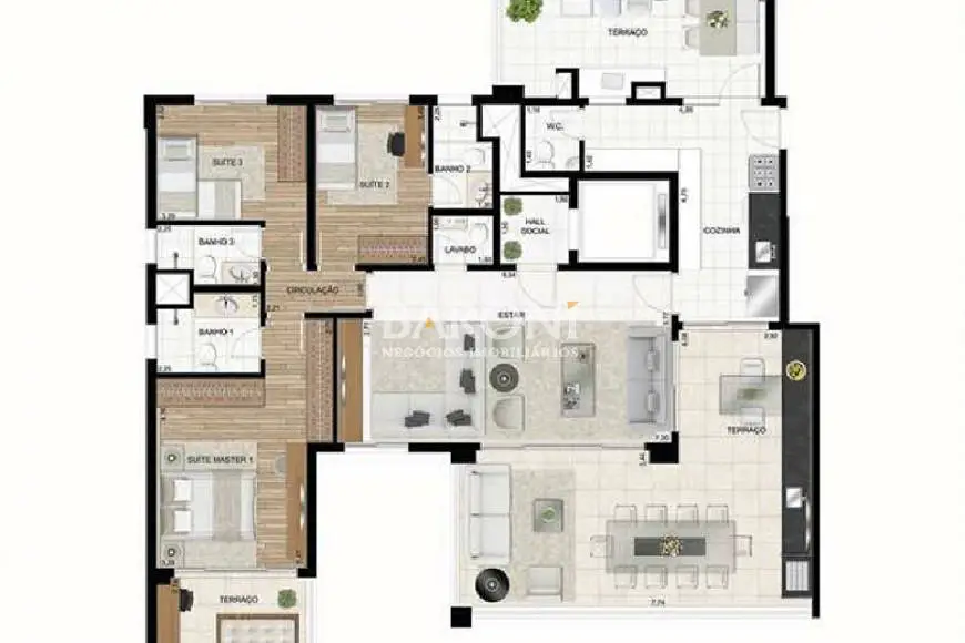 Foto 3 de Apartamento com 3 Quartos à venda, 172m² em Moema, São Paulo