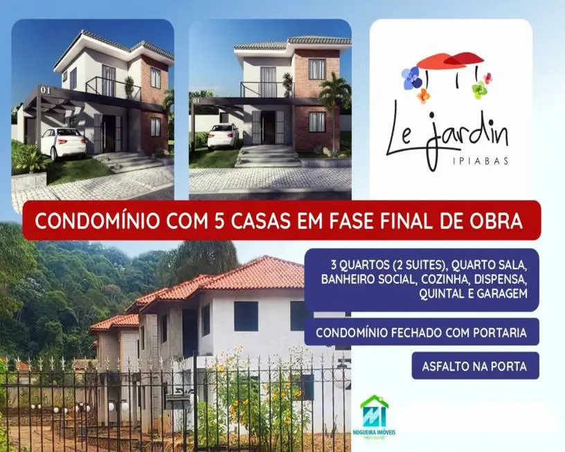 Foto 1 de Casa com 3 Quartos à venda, 150m² em Ipiabas, Barra do Piraí