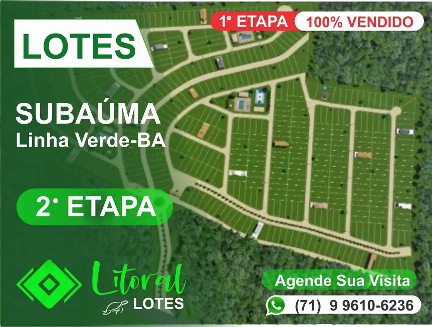Foto 3 de Lote/Terreno à venda, 300m² em Subaúma, Entre Rios