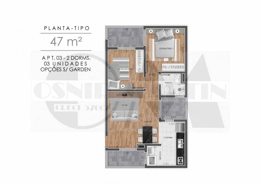 Foto 3 de Apartamento com 2 Quartos à venda, 40m² em Vila Prudente, São Paulo