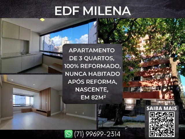 Foto 1 de Apartamento com 3 Quartos à venda, 82m² em Pituba, Salvador
