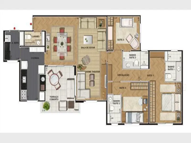 Foto 5 de Apartamento com 3 Quartos para alugar, 88m² em Jardim Emilia, Sorocaba