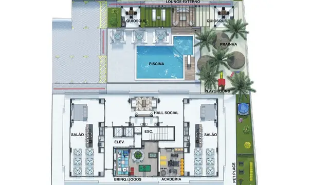 Foto 2 de Apartamento com 2 Quartos à venda, 51m² em Centro, Biguaçu