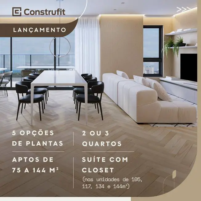 Foto 3 de Apartamento com 3 Quartos à venda, 117m² em Capim Macio, Natal