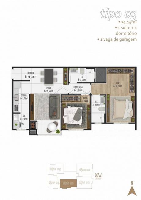Foto 5 de Apartamento com 2 Quartos à venda, 77m² em Centro, Navegantes