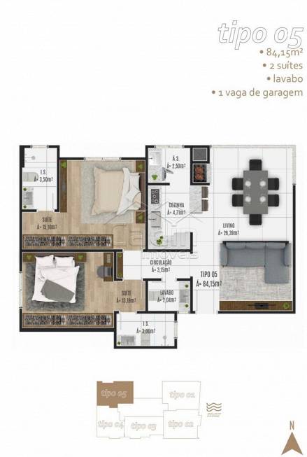 Foto 1 de Apartamento com 2 Quartos à venda, 84m² em Centro, Navegantes