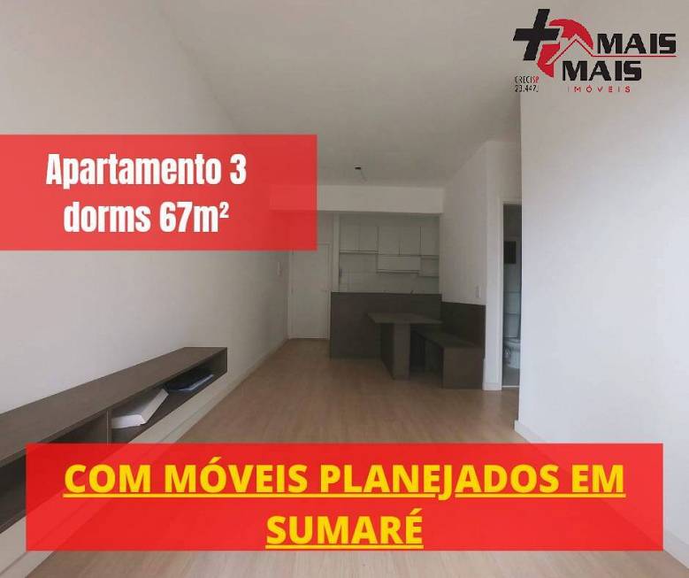 Foto 1 de Apartamento com 3 Quartos à venda, 67m² em Loteamento Residencial Viva Vista, Sumare