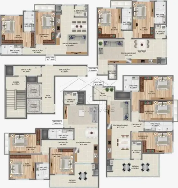 Foto 3 de Apartamento com 2 Quartos para alugar, 68m² em Gravata, Navegantes