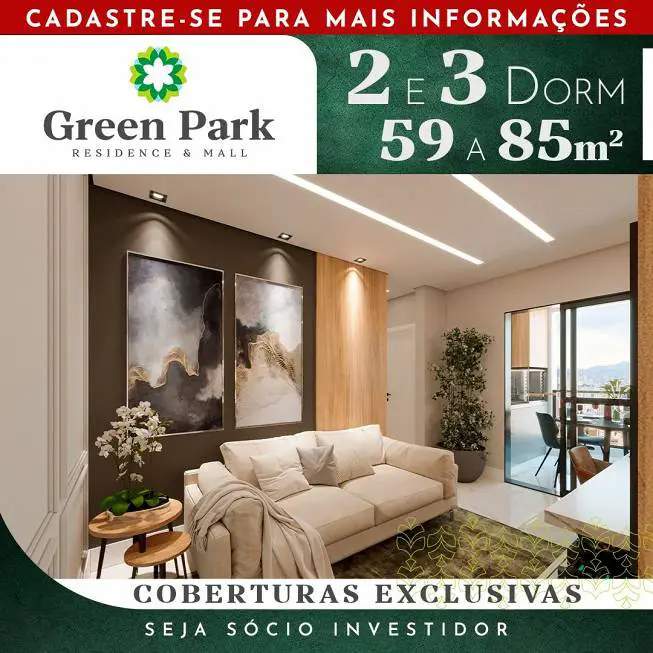 Foto 2 de Apartamento com 2 Quartos à venda, 59m² em Parque Industrial, São José dos Campos