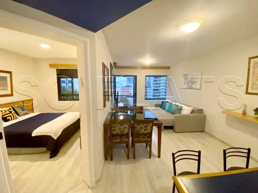 Foto 1 de Flat com 1 Quarto para alugar, 43m² em Higienópolis, São Paulo