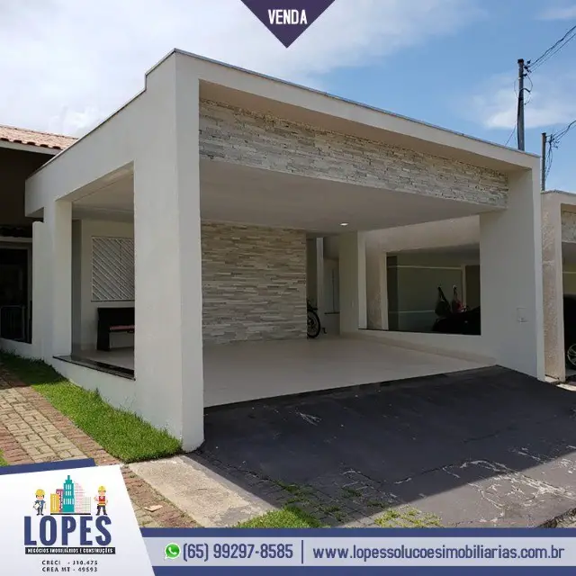 Foto 1 de Casa de Condomínio com 3 Quartos à venda, 140m² em Parque Residencial das Nações Indígenas, Cuiabá