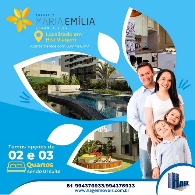 Foto 1 de Apartamento com 2 Quartos para alugar, 56m² em Boa Viagem, Recife