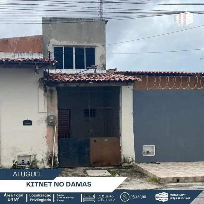 Foto 1 de Kitnet com 1 Quarto para alugar, 54m² em Damas, Fortaleza