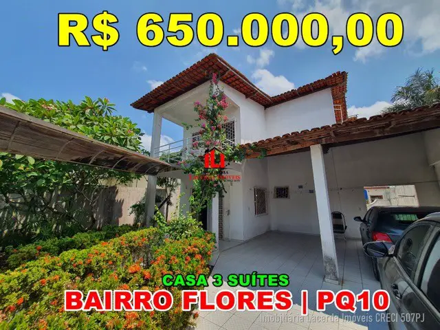 Foto 1 de Casa com 3 Quartos à venda, 258m² em Flores, Manaus