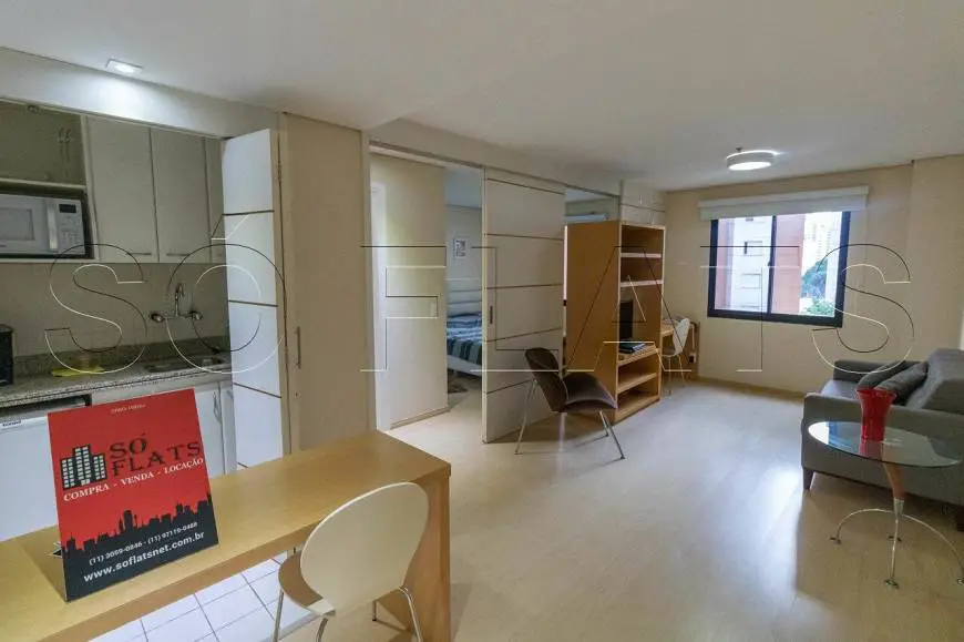Foto 1 de Flat com 2 Quartos para alugar, 54m² em Campo Belo, São Paulo