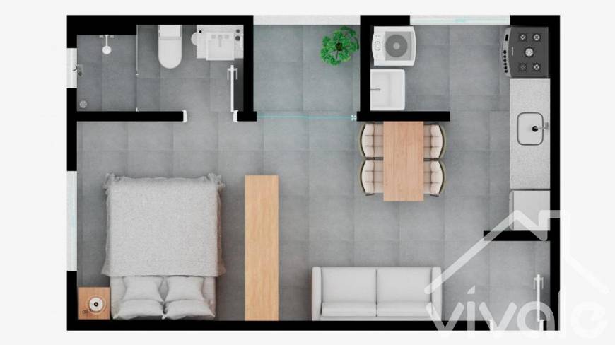 Foto 3 de Apartamento com 1 Quarto à venda, 34m² em Conjunto Habitacional Terra dos Ipes, Pindamonhangaba