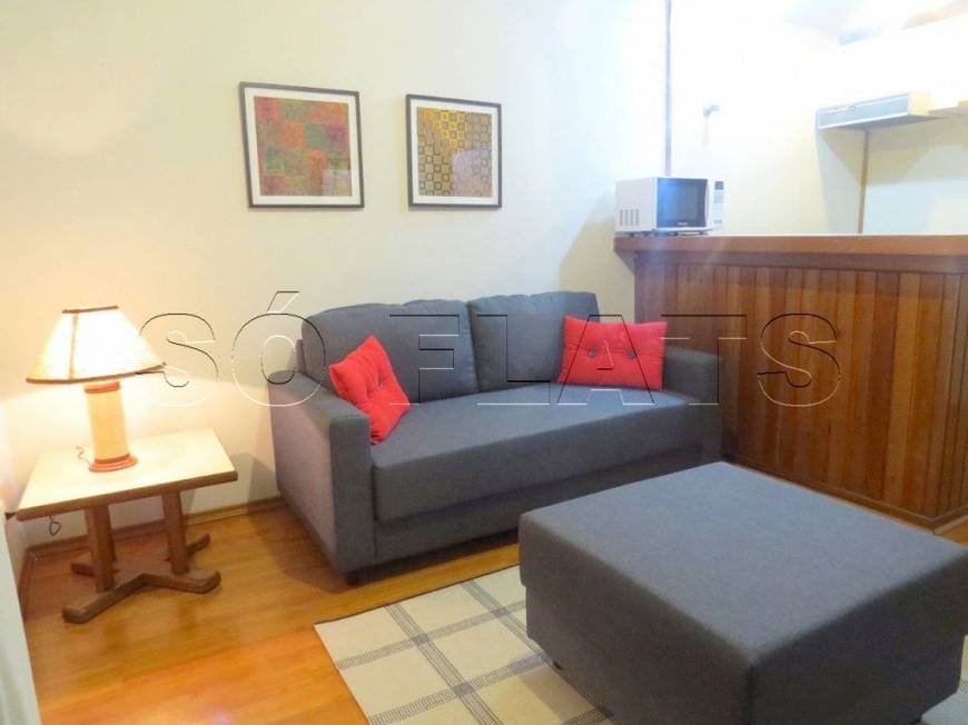 Foto 3 de Flat com 1 Quarto à venda, 45m² em Jardim Paulista, São Paulo