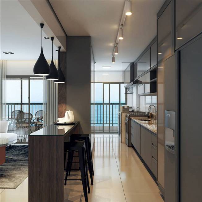 Foto 3 de Apartamento com 3 Quartos à venda, 123m² em Canto do Forte, Praia Grande