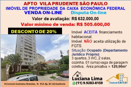 Foto 1 de Apartamento com 3 Quartos à venda, 129m² em Vila Prudente, São Paulo