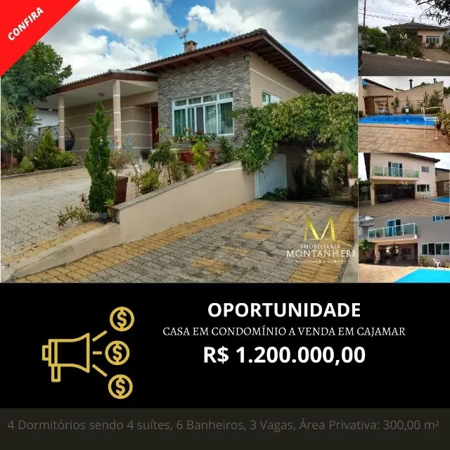 Foto 1 de Casa de Condomínio com 4 Quartos à venda, 300m² em Polvilho, Cajamar