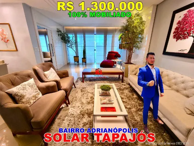 Foto 1 de Apartamento com 3 Quartos à venda, 230m² em Adrianópolis, Manaus