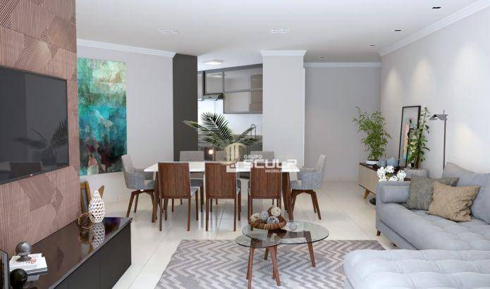 Foto 2 de Apartamento com 3 Quartos à venda, 108m² em Vila Guilhermina, Praia Grande