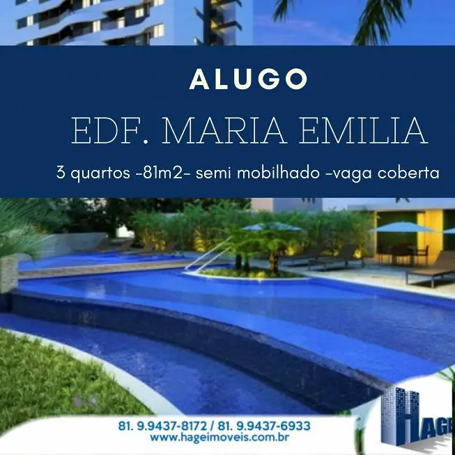 Foto 1 de Apartamento com 3 Quartos para alugar, 82m² em Boa Viagem, Recife