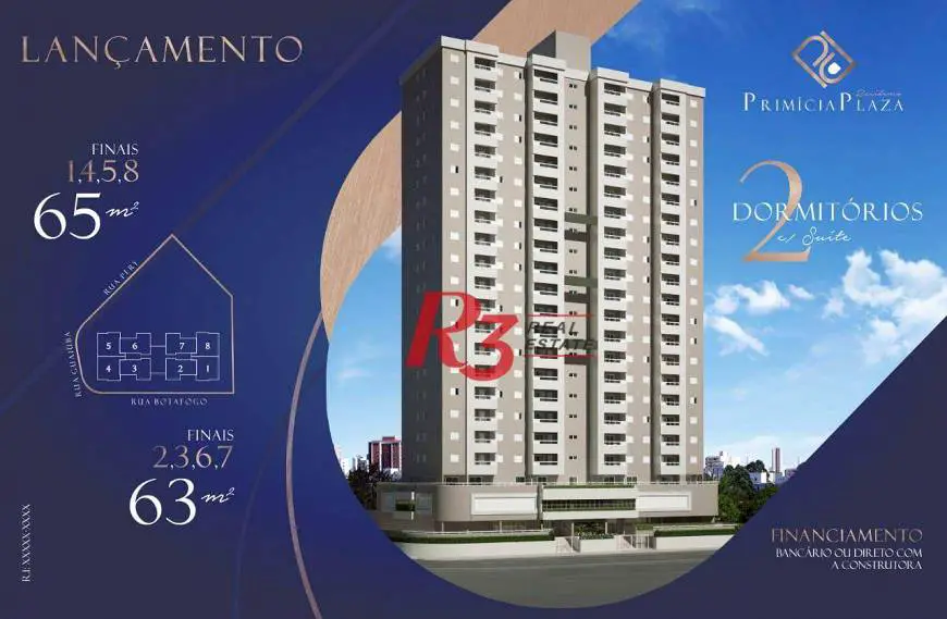 Foto 1 de Apartamento com 2 Quartos à venda, 63m² em Vila Guilhermina, Praia Grande