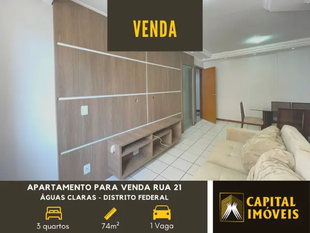 Foto 1 de Apartamento com 3 Quartos à venda, 74m² em Norte, Brasília