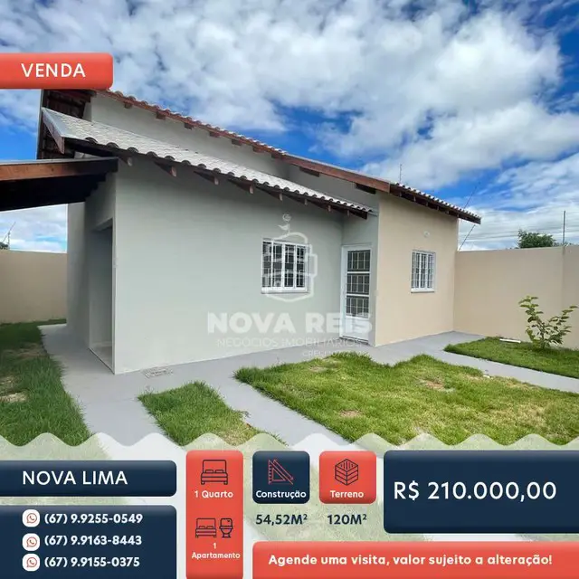 Foto 1 de Casa com 2 Quartos à venda, 120m² em Coronel Antonino, Campo Grande