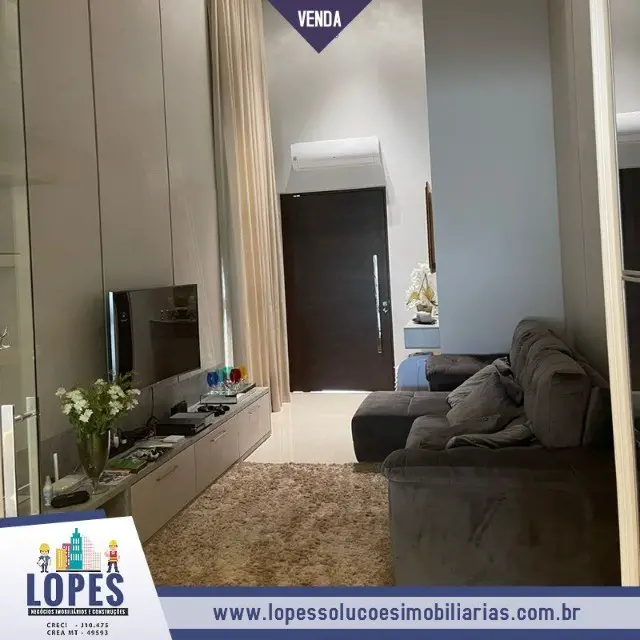 Foto 2 de Casa de Condomínio com 3 Quartos à venda, 180m² em Jardim Imperial, Cuiabá