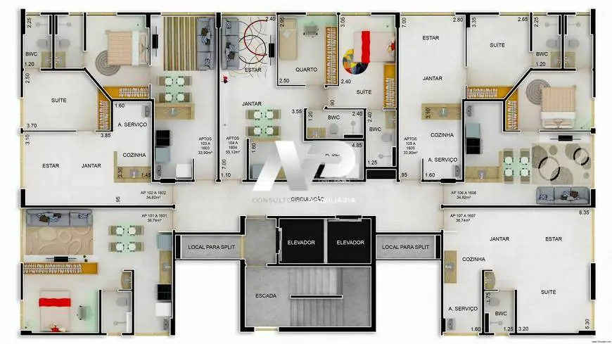Foto 4 de Apartamento com 1 Quarto à venda, 34m² em Casa Caiada, Olinda