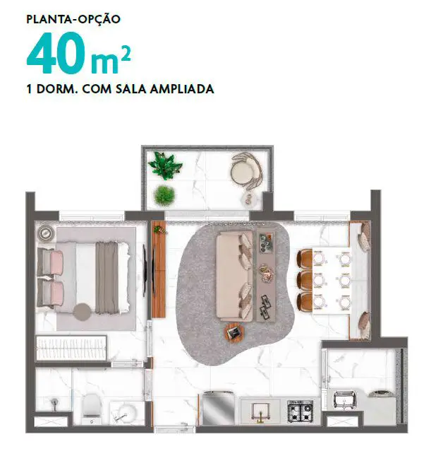 Foto 2 de Apartamento com 1 Quarto à venda, 41m² em Pinheiros, São Paulo