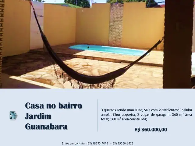 Foto 1 de Casa com 3 Quartos à venda, 160m² em Areão, Cuiabá