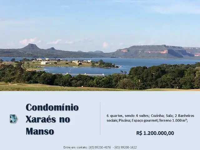 Foto 1 de Casa de Condomínio com 5 Quartos à venda, 1000m² em , Chapada dos Guimarães