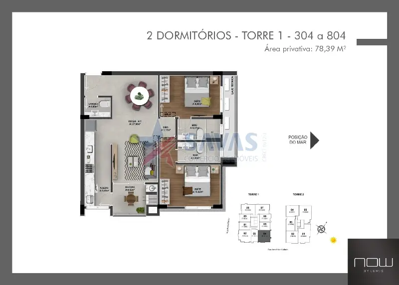 Foto 5 de Apartamento com 2 Quartos à venda, 78m² em Estreito, Florianópolis