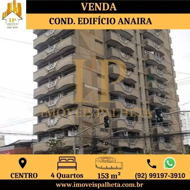 Foto 1 de Apartamento com 4 Quartos à venda, 153m² em Centro, Manaus